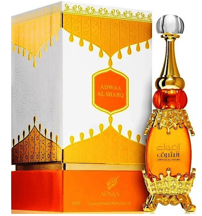 Afnan Adwaa Al Sharq for Unisex Concentrated Perfume Oil, 0.84 oz 