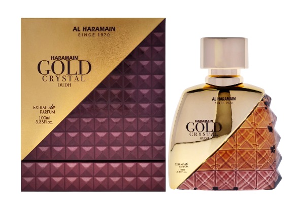 Al Haramain Gold Crystal Oudh Unisex EDP Spray 3.3 Oz 