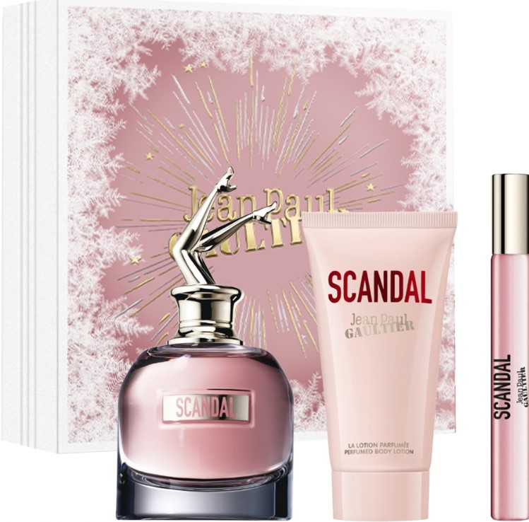 Jean Paul Gaultier Scandal Women Gift Set 3-Piece Set: 2.7 EDP Spray,2.5 Perfumed Body Lotion & 0.34 EDP Spray