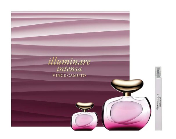 Vince Camuto Illuminare Intensa 3-Piece Gift Set – 3.4 oz EDP, 0.34 oz Travel Size EDP, 0.34 oz Purse Spray EDP 