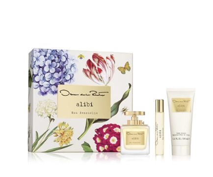 Oscar de la Renta Alibi Eau Sensuelle 3-Piece Gift Set for Women – 3.4 oz EDP Spray, 0.5 oz EDP Travel Spray, 3.4 oz Body Lotion 