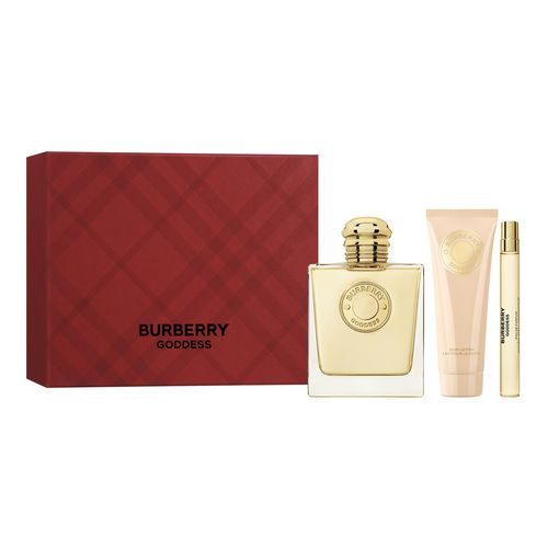 Burberry Goddess 3-Piece Gift Set for Women – 3.4 oz EDP Spray, 2.5 oz Perfumed Body Lotion, 0.34 oz Travel-size EDP Spray 