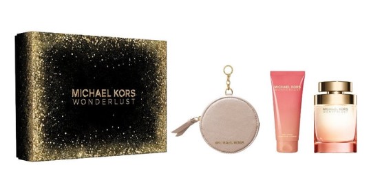 Michael Kors Wonderlust 3-Piece Gift Set for Women – 3.4 oz EDP Spray, 3.4 oz Body Lotion, and Round Purse. 