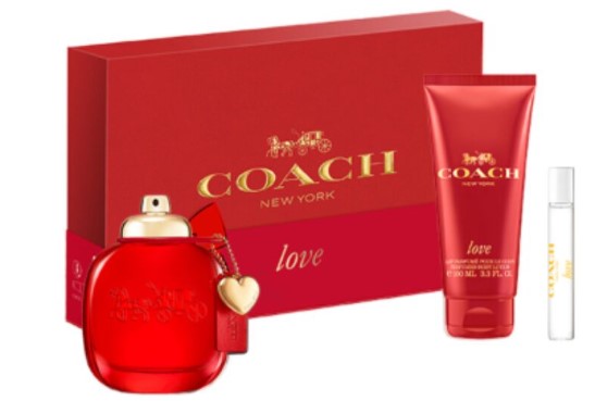 Coach Love 3-Piece Gift Set for Women – 3.0 oz EDP Spray, 0.25 oz EDP Spray, 3.4 oz Body Lotion