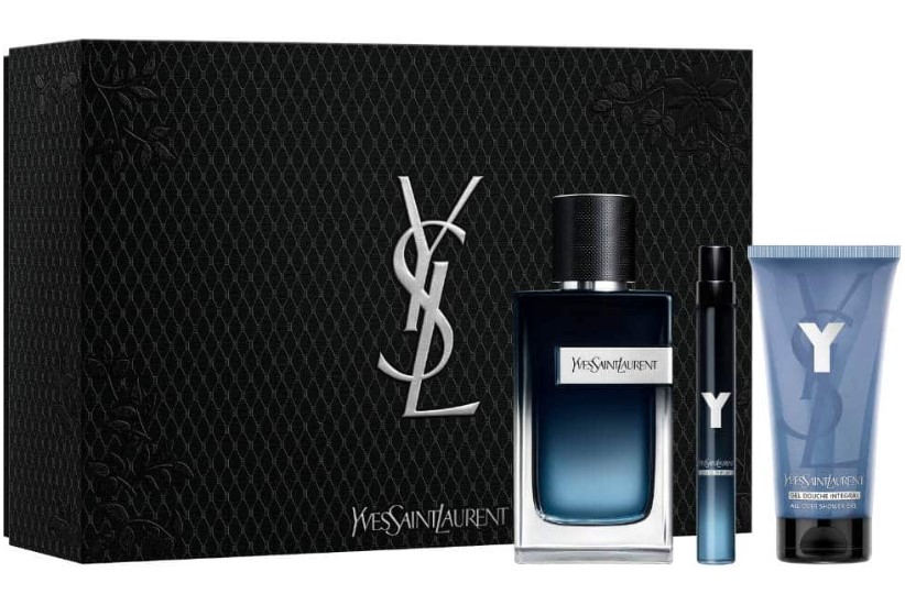 Yves Saint Laurent Men's Y 3 PCS Gift Set: 3.4 oz EDP (Refillable), 0.33 oz EDP, 3.3 oz Shower Gel 