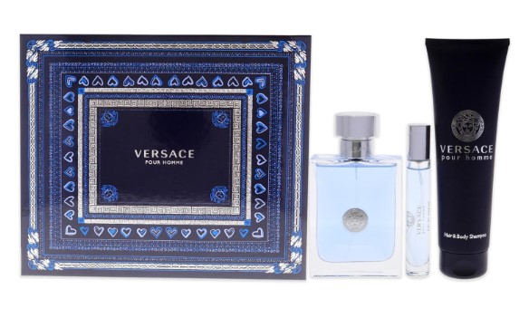 Versace Pour Homme Set for Men: 3-Piece Set - 3.4 oz Eau de Toilette, 0.34 oz Eau de Toilette, and 5.1 oz Shower Gel