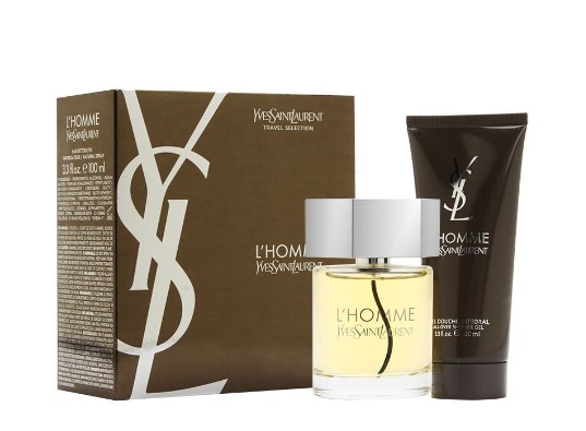 Yves Saint Laurent L'Homme for Men - 2 Piece Gift Set: 3.3oz EDT Spray & 1.6oz Shower Gel