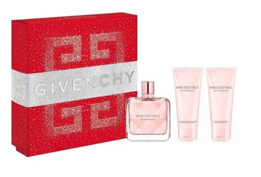 Givenchy Irresistible 3-Piece Gift Set for Women – 2.7 oz EDP Spray, 2.5 oz Body Lotion, 2.5 oz Shower Oil. 