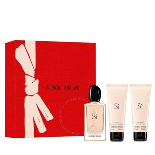 Giorgio Armani Si for Women – 3-Piece Gift Set: 3.4 oz EDP Spray, 2.5 oz Body Lotion, 2.5 oz Shower Gel 