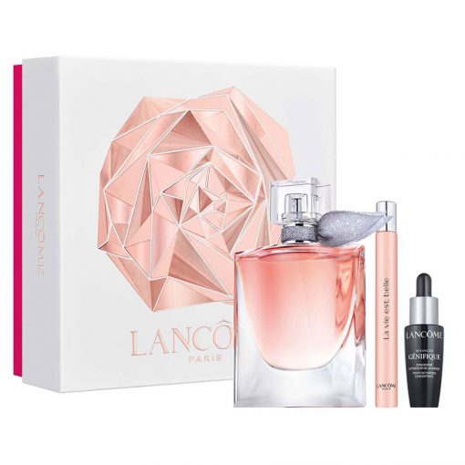 Lancome La Vie Est Belle 3-Piece Gift Set for Women – 1.7 oz EDP, 1.7 oz Body Lotion, 0.34 oz Genifique Serum 