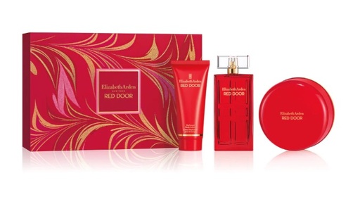 Elizabeth Arden Red Door 3-Piece Gift Set for Women – 3.3 oz EDT, 3.3 oz Body Lotion, 2.6 oz Powder 