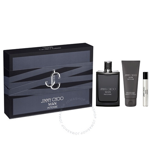 JIMMY CHOO MAN INTENSE 3 PCS SET 3.3 oz EDT with mini & 3.3 oz SG