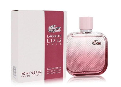 LACOSTE L.12.12 ROSE EAU INTENSE EDT SPRAY 3.3 oz  For WOMEN