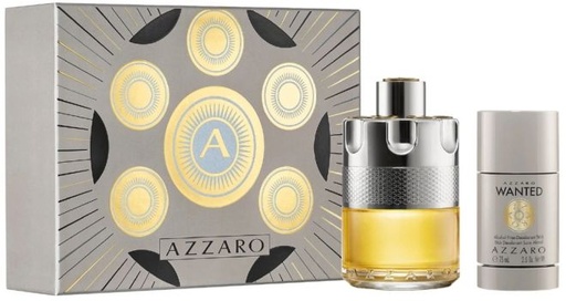 Azzaro Wanted for Men – 2-Piece Gift Set: 3.4 oz EDT Spray , 2.7 oz Deo Stick 