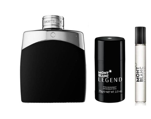 MONT BLANC LEGEND MEN 3 PCS EDT SP 3.4 oz with 2.5 oz DEO & Mini