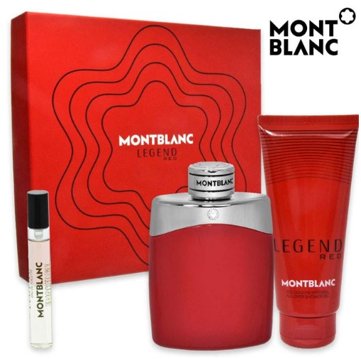 MONT BLANC LEGEND RED MEN 3 PCS  3.4 OZ EDP with 3.4 OZ SHOWER GEL & 0.25 OZ EDP